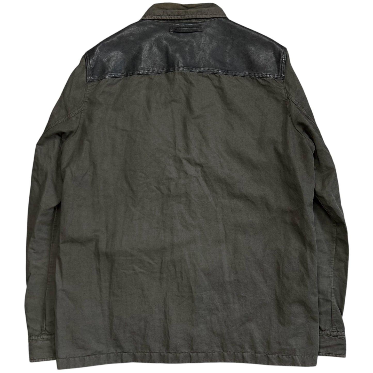 Prada Leather Panelled Field Jacket