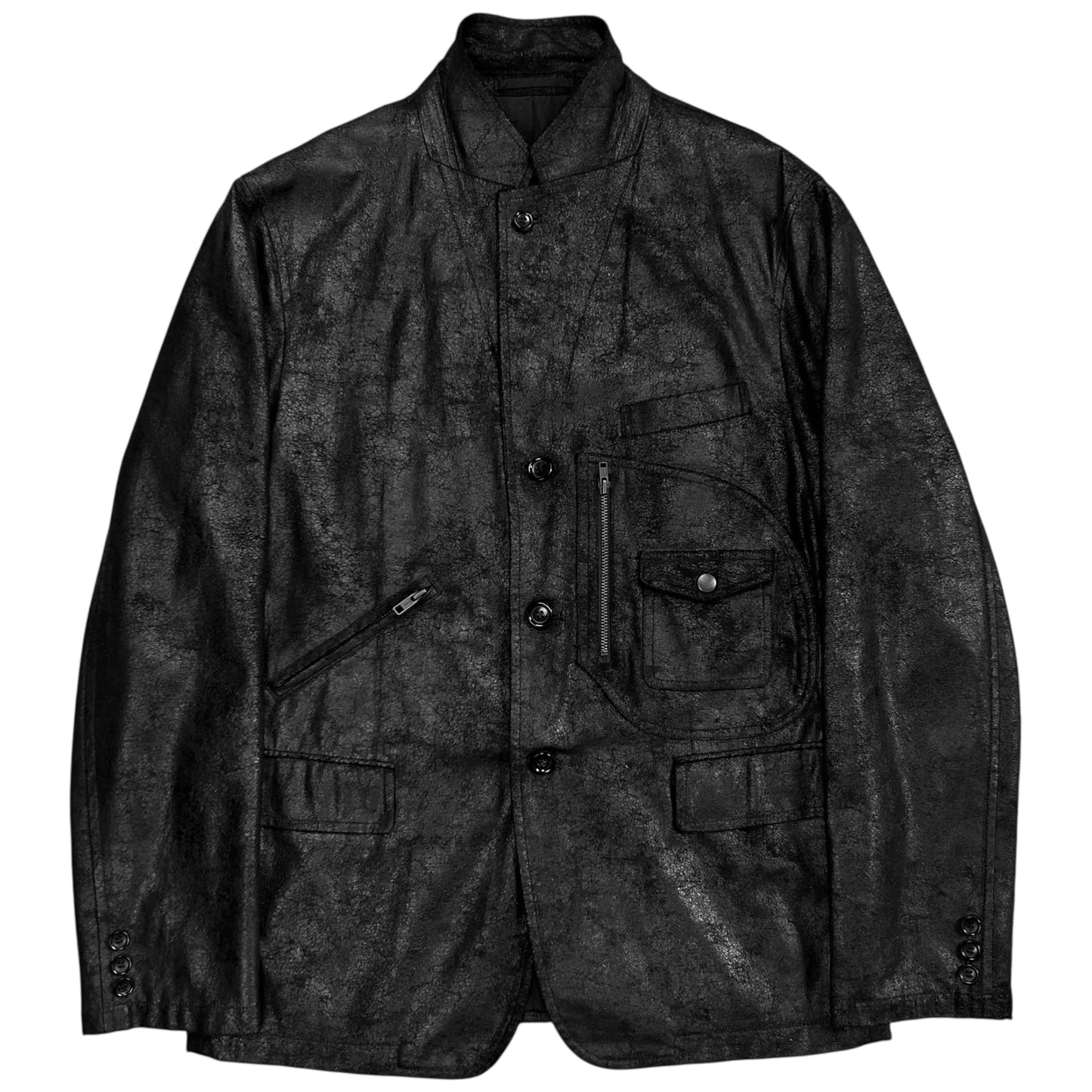 Comme des Garçons Homme Blister Coated Utility Zip Blazer - AW05