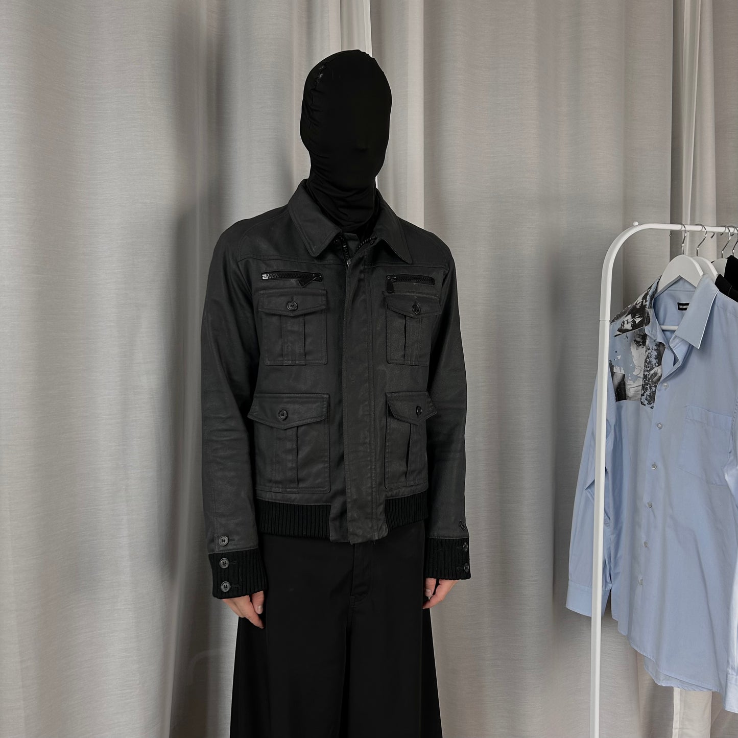 Dior Homme Waxed Military Cargo Jacket - AW06