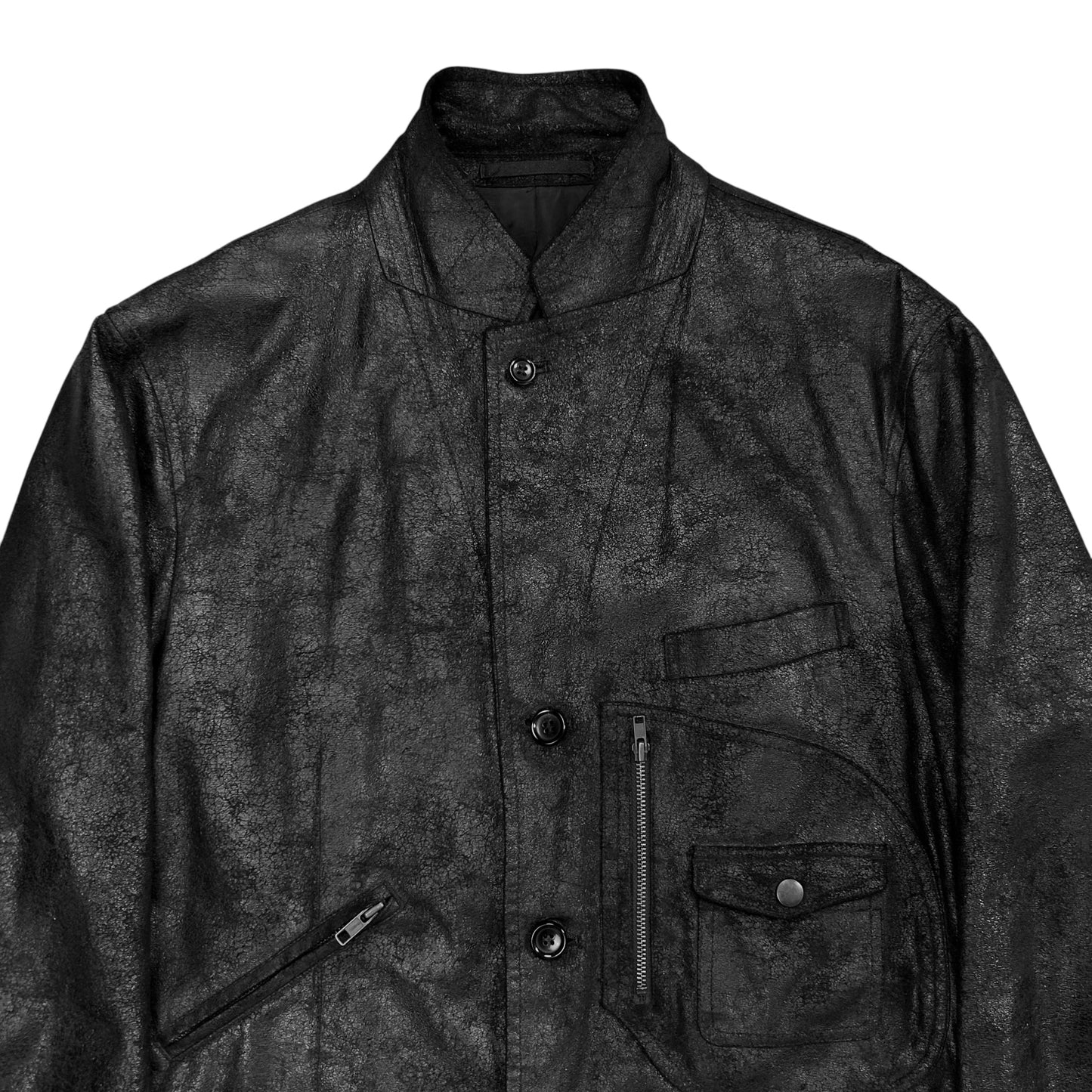 Comme des Garçons Homme Blister Coated Utility Zip Blazer - AW05