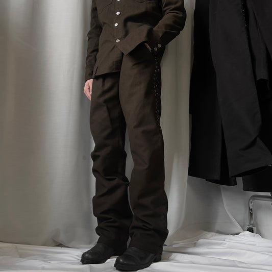 Namacheko Kean Stud Moleskin Trousers Brown - AW24