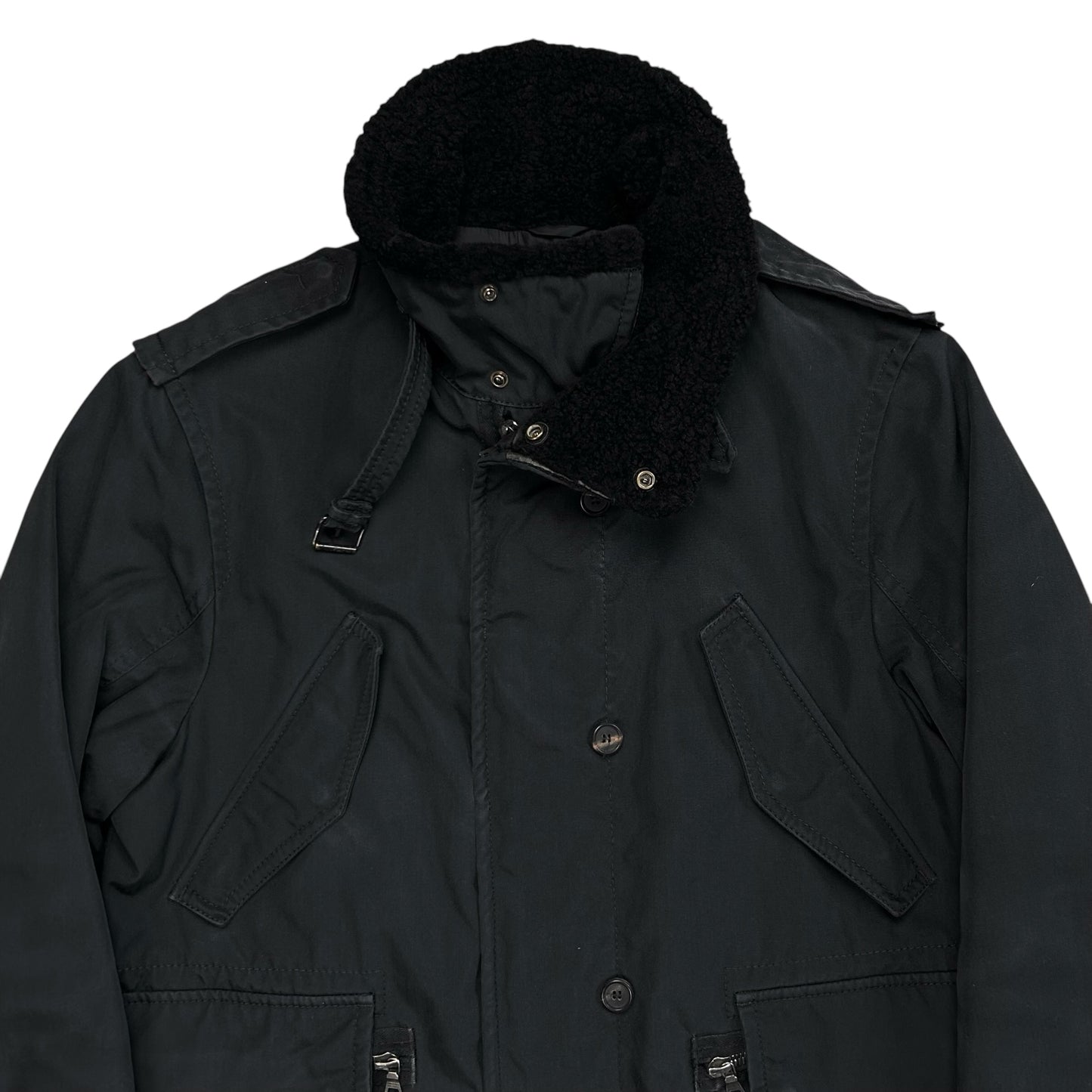 Prada Sheep Fur Collar Parka