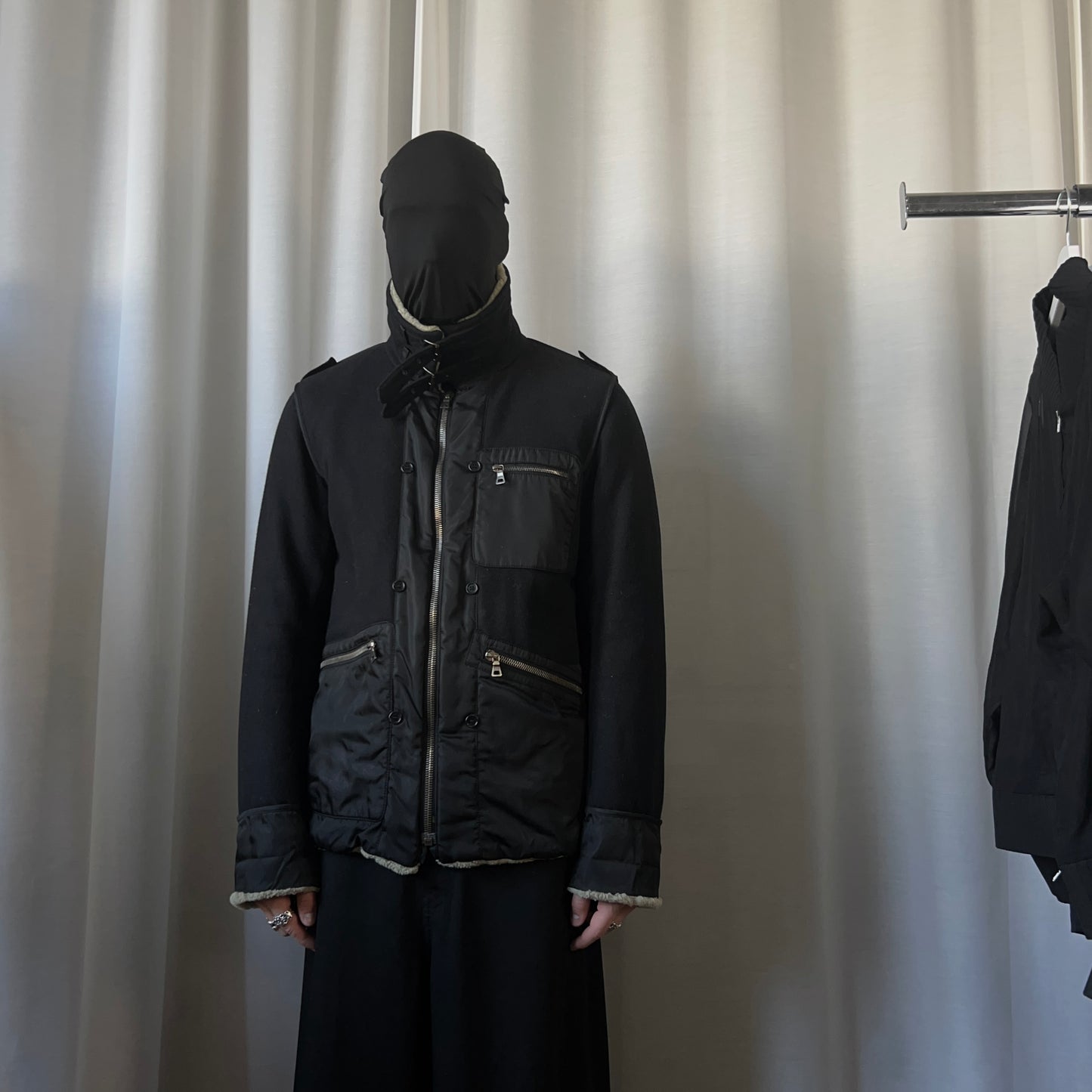 Prada Sheep Fur Flight Zip Jacket