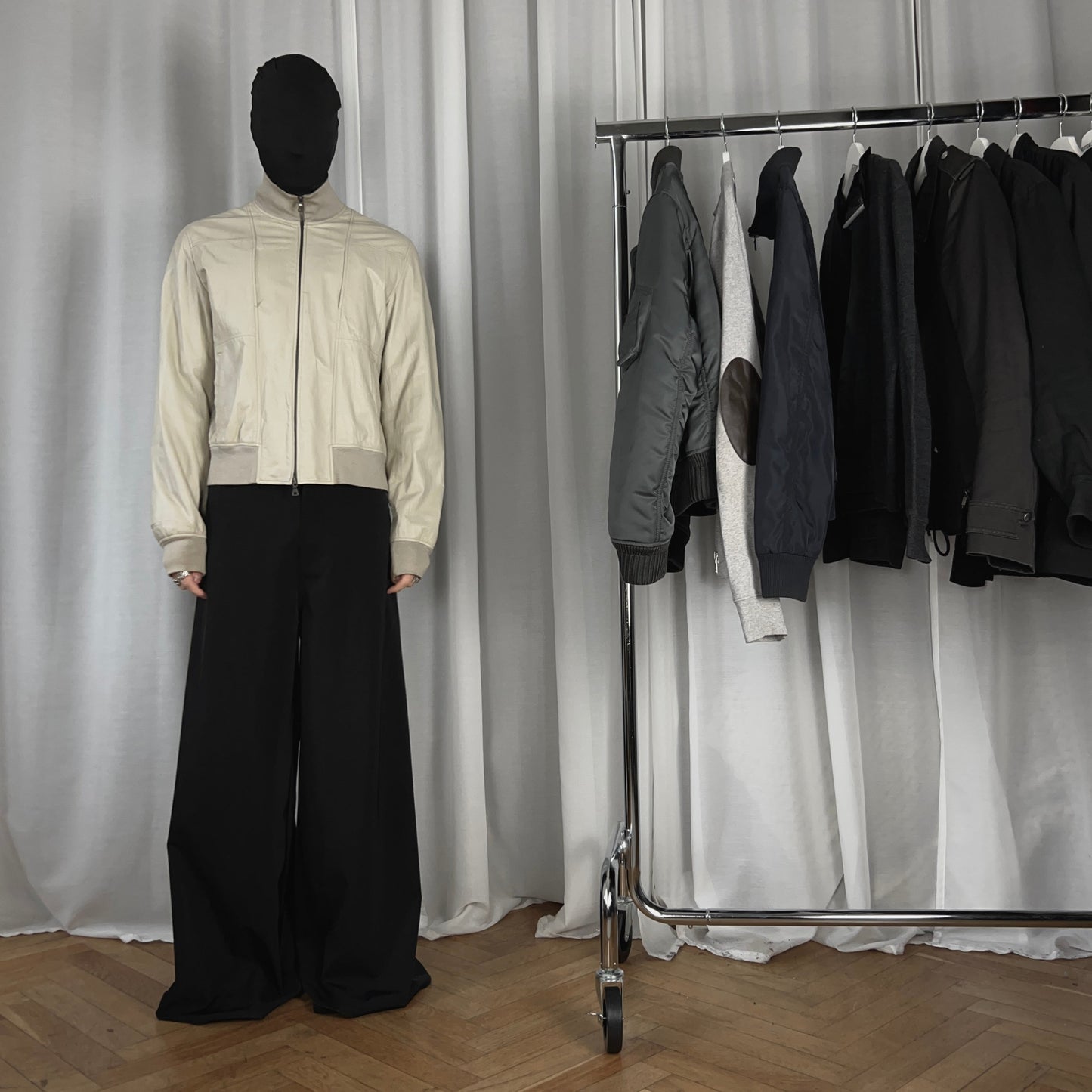 Jil Sander Chest Slid Leather Blouson - SS05