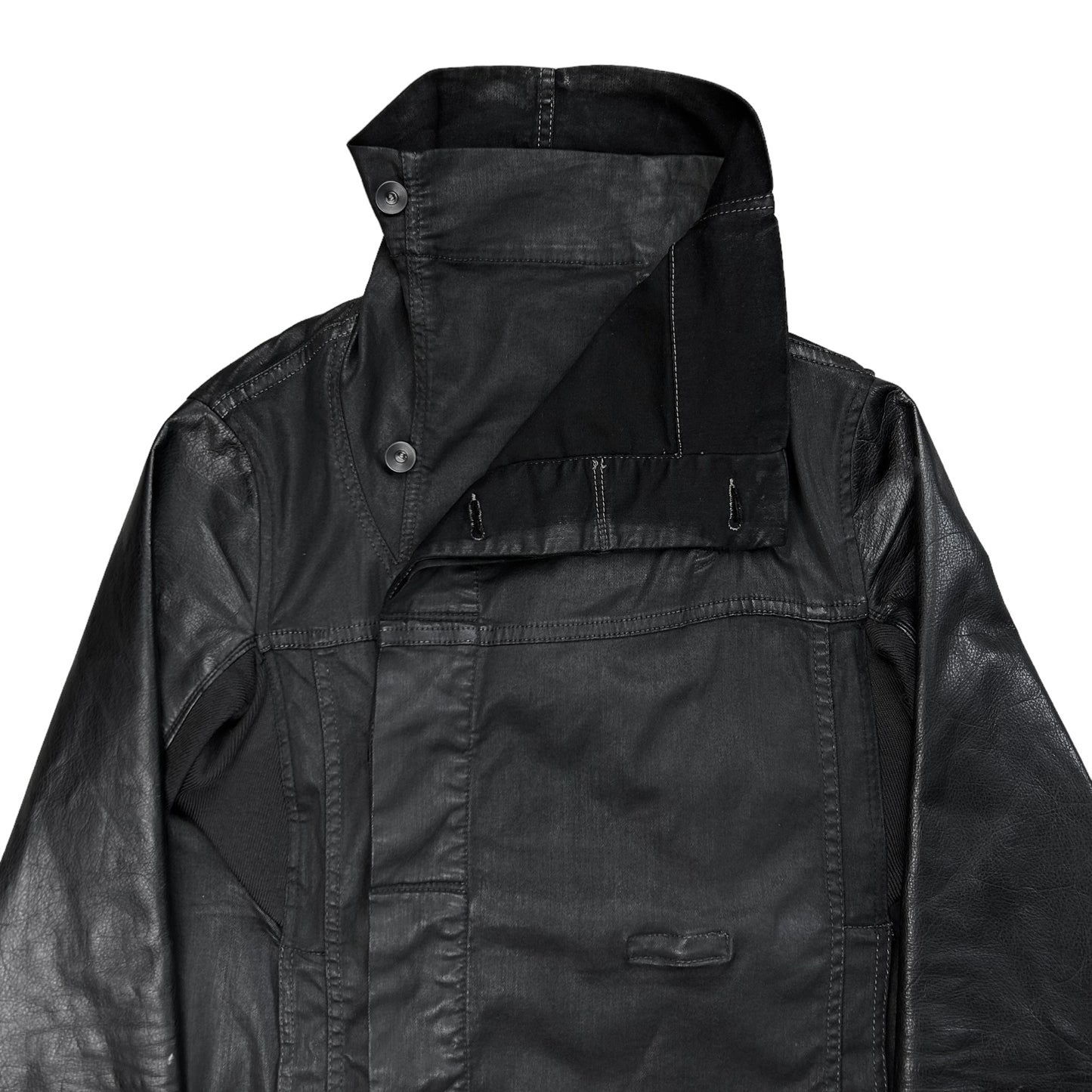 Rick Owens DRKSHDW Waxed Leather Sleeve Jacket