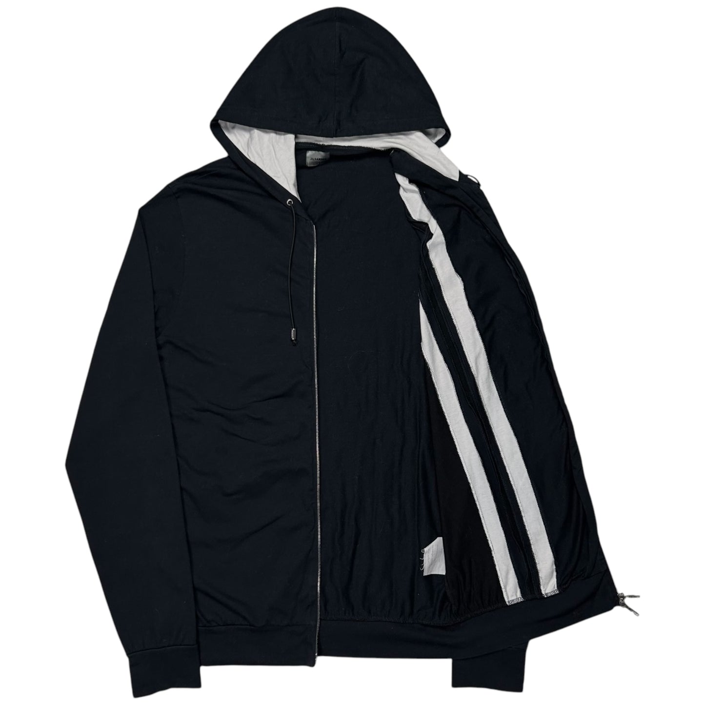 Jil Sander Double Striped Zip Hoodie - SS15