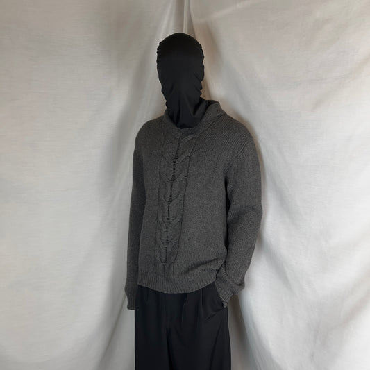 Dior Homme Front Cable Knit Yak Sweater - AW11