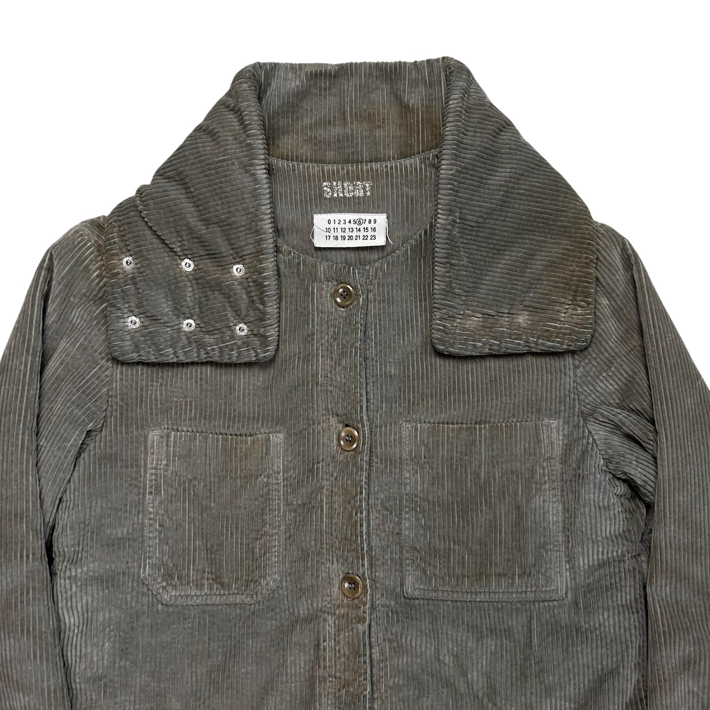 Maison Martin Margiela Detachable Collar Scarf Corduroy Bomber Jacket - AW01