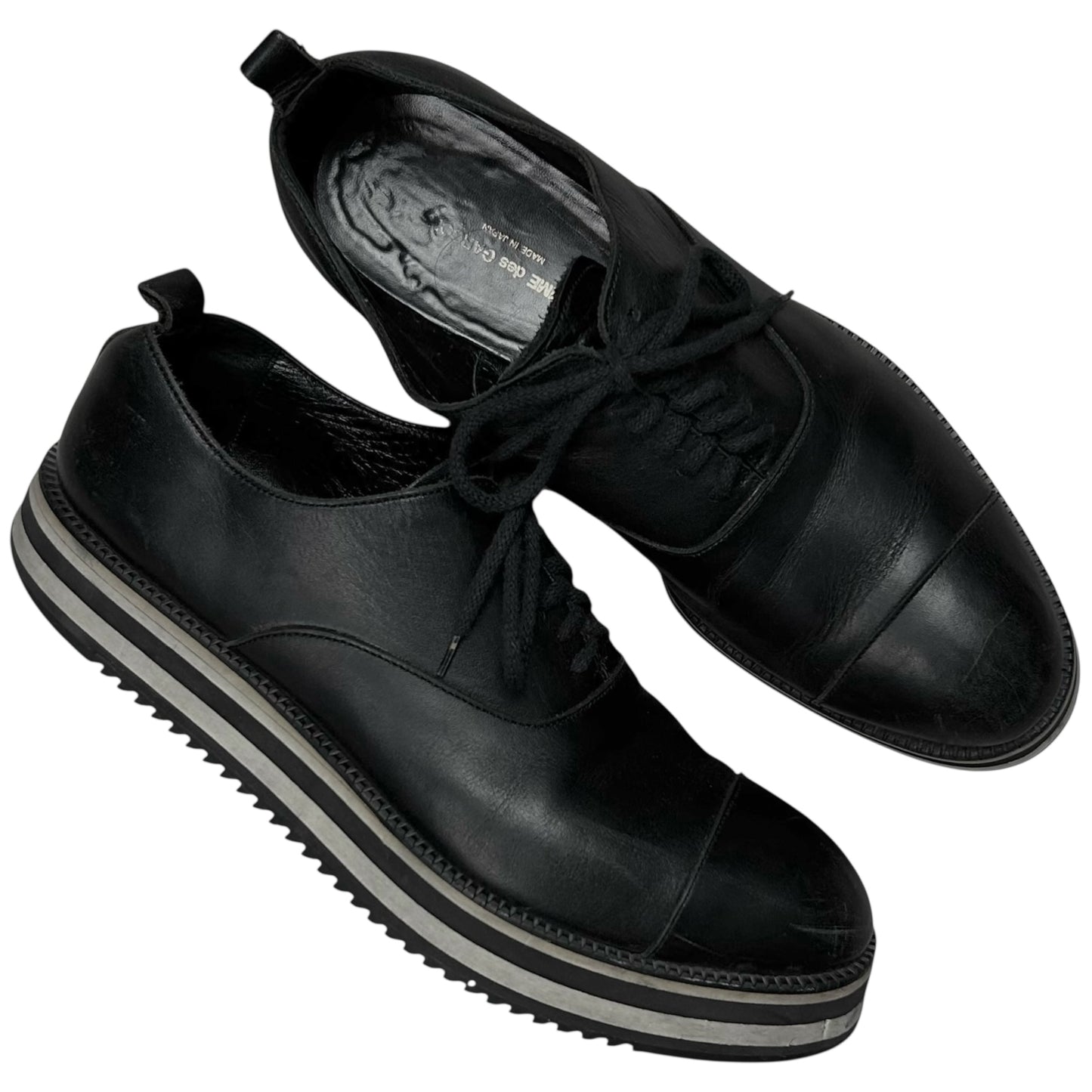 Comme des Garcons Homme Striped Platoform Derbies