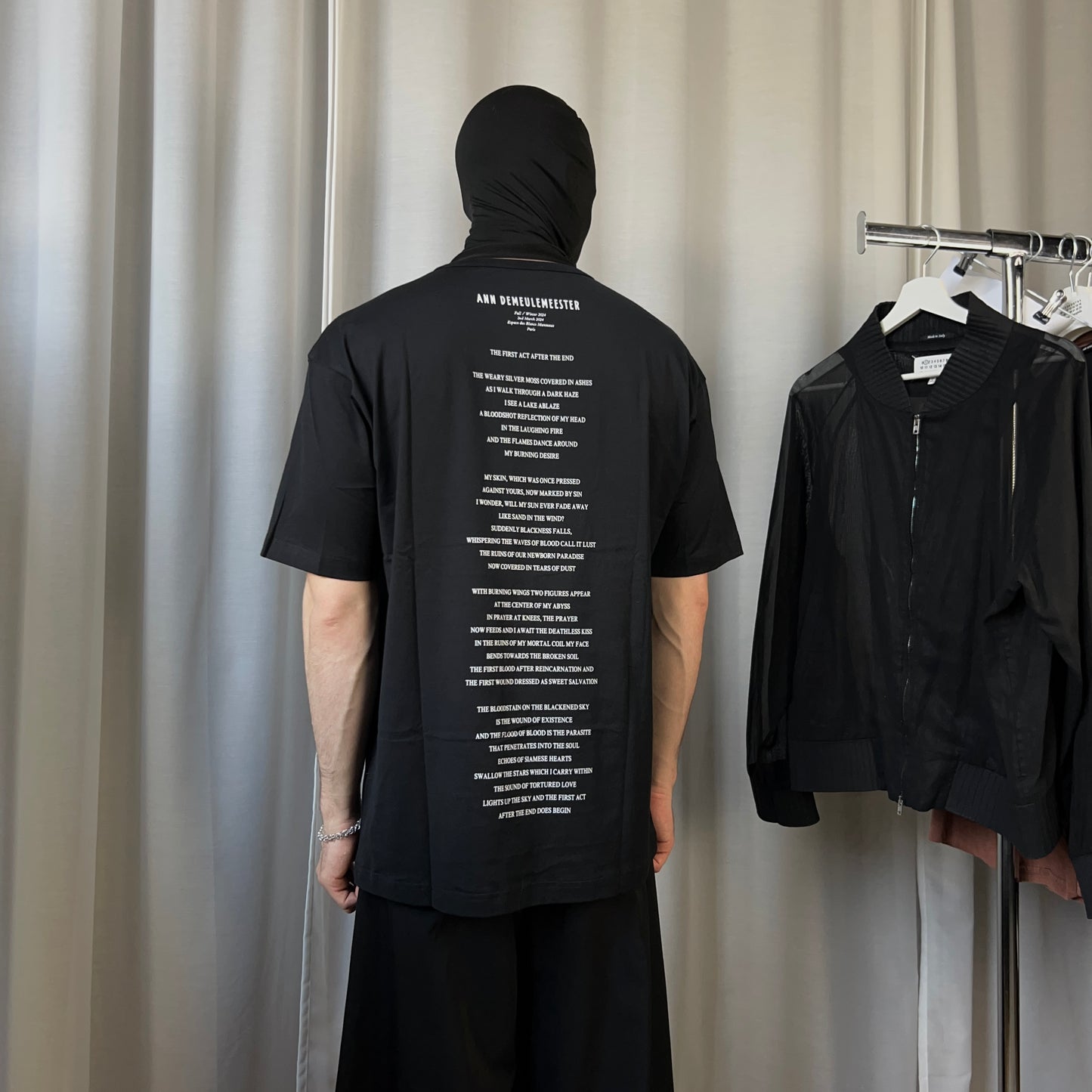 Ann Demeulemeester Campaign Poem T-Shirt - AW24