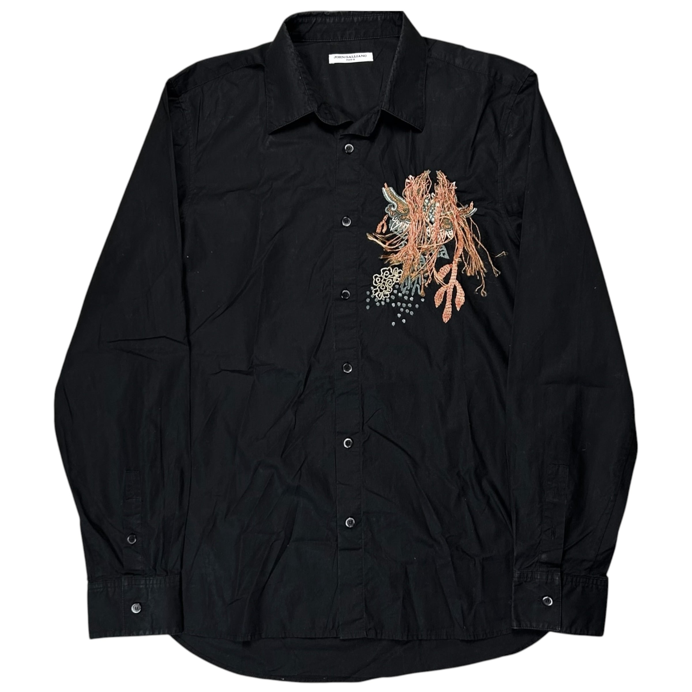 John Galliano 3D Floral Embroidered Shirt - AW06 – Vertical Rags