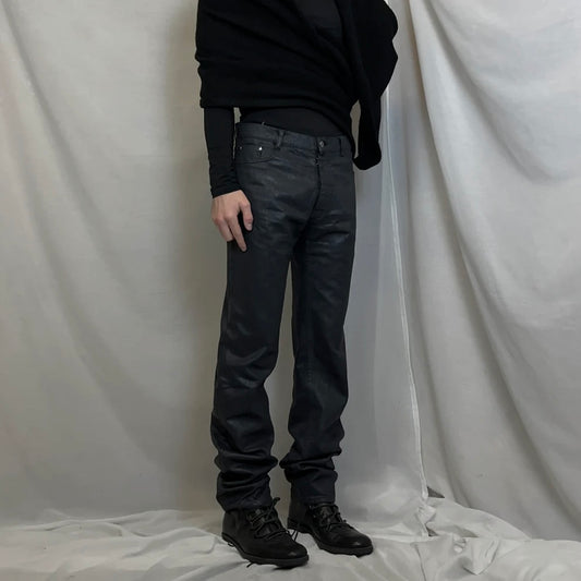 Maison Martin Margiela Waxed Crack Paint Jeans - AW09