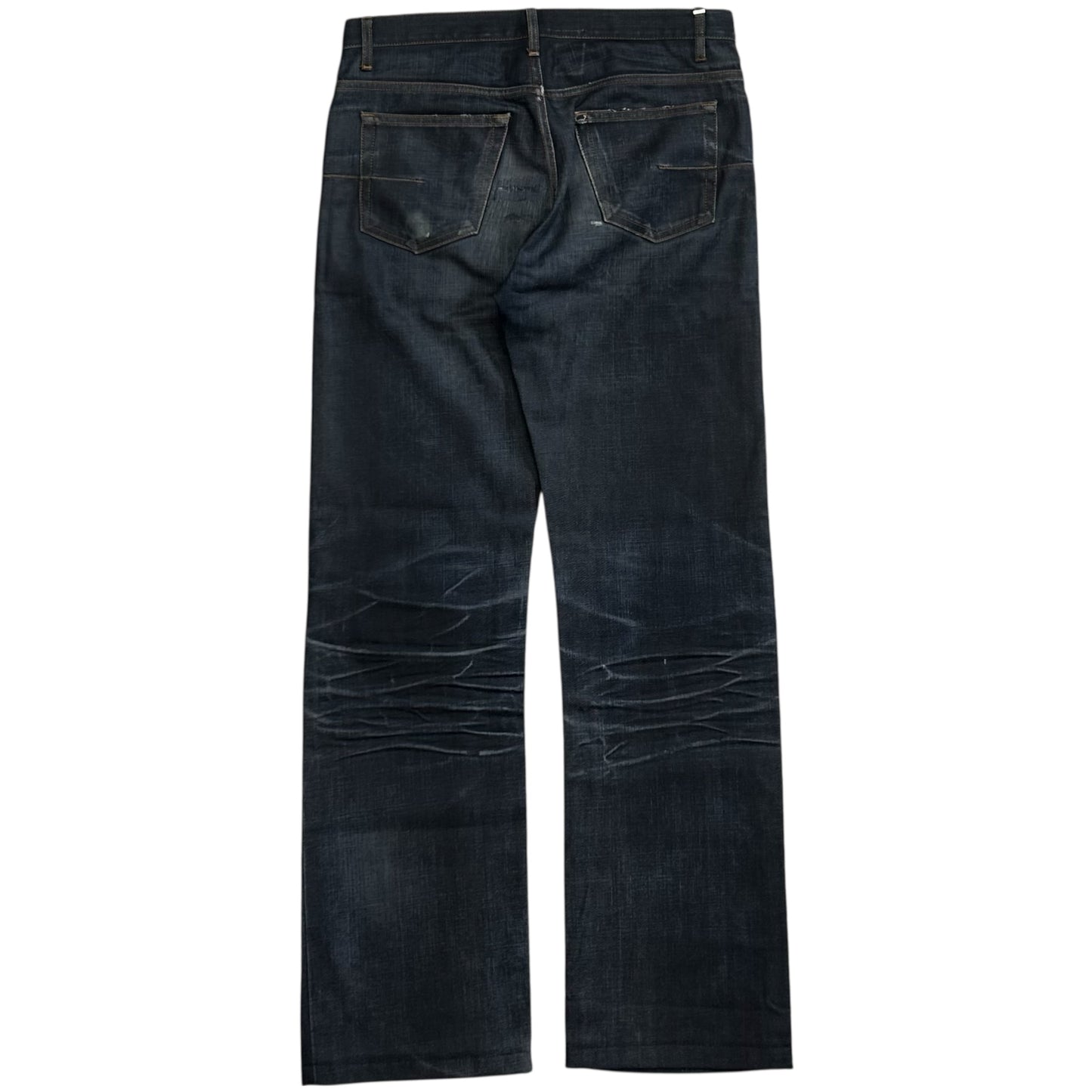 Dior Homme Dark Coated Whisker Straight Jeans - SS05