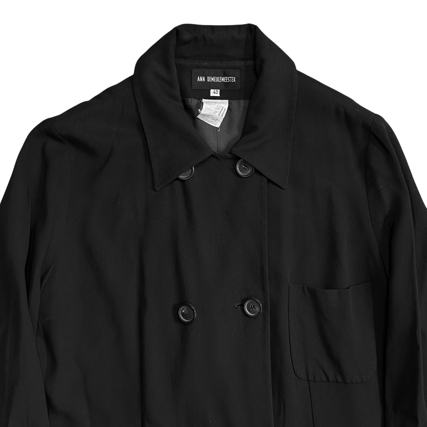 Ann Demeulemeester Double Breasted Fluid Rayon Coat - SS09