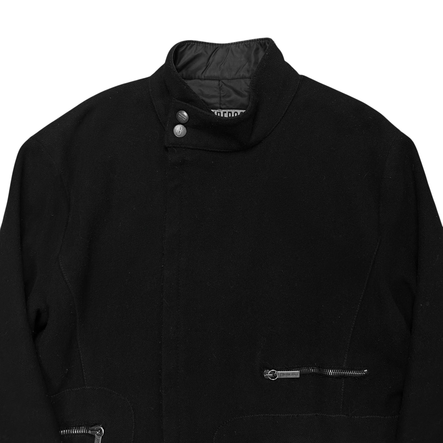 Dirk Bikkembergs Multi Back Zip Wool Bomber Jacket