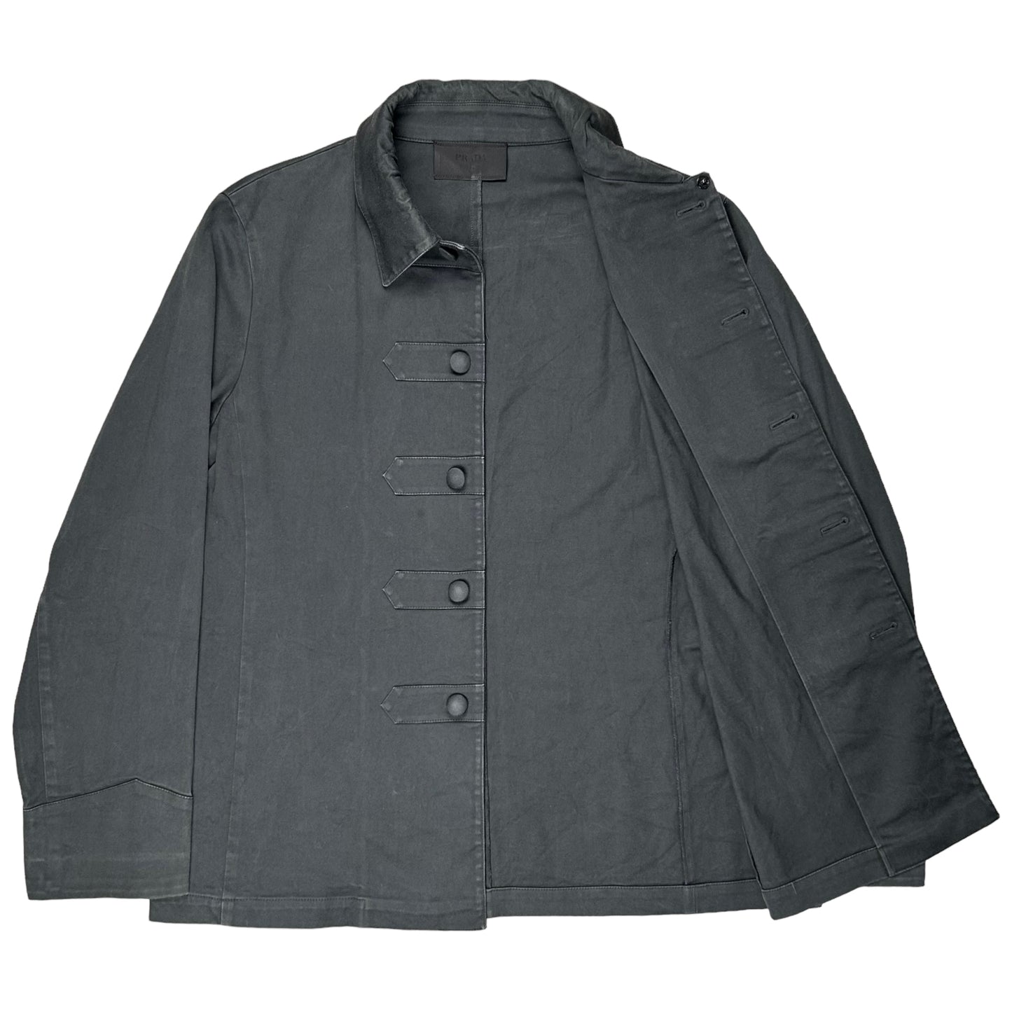 Prada Reinforced Button Twill Work Jacket - SS13