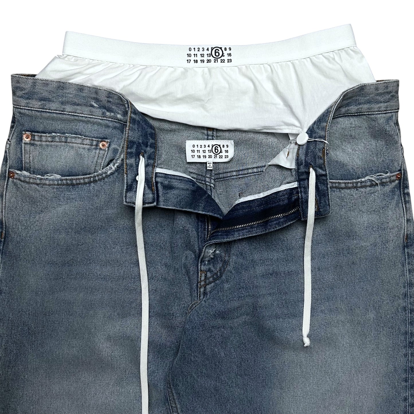 MM6 Maison Margiela Wide Boxershort Waist Jeans - AW23