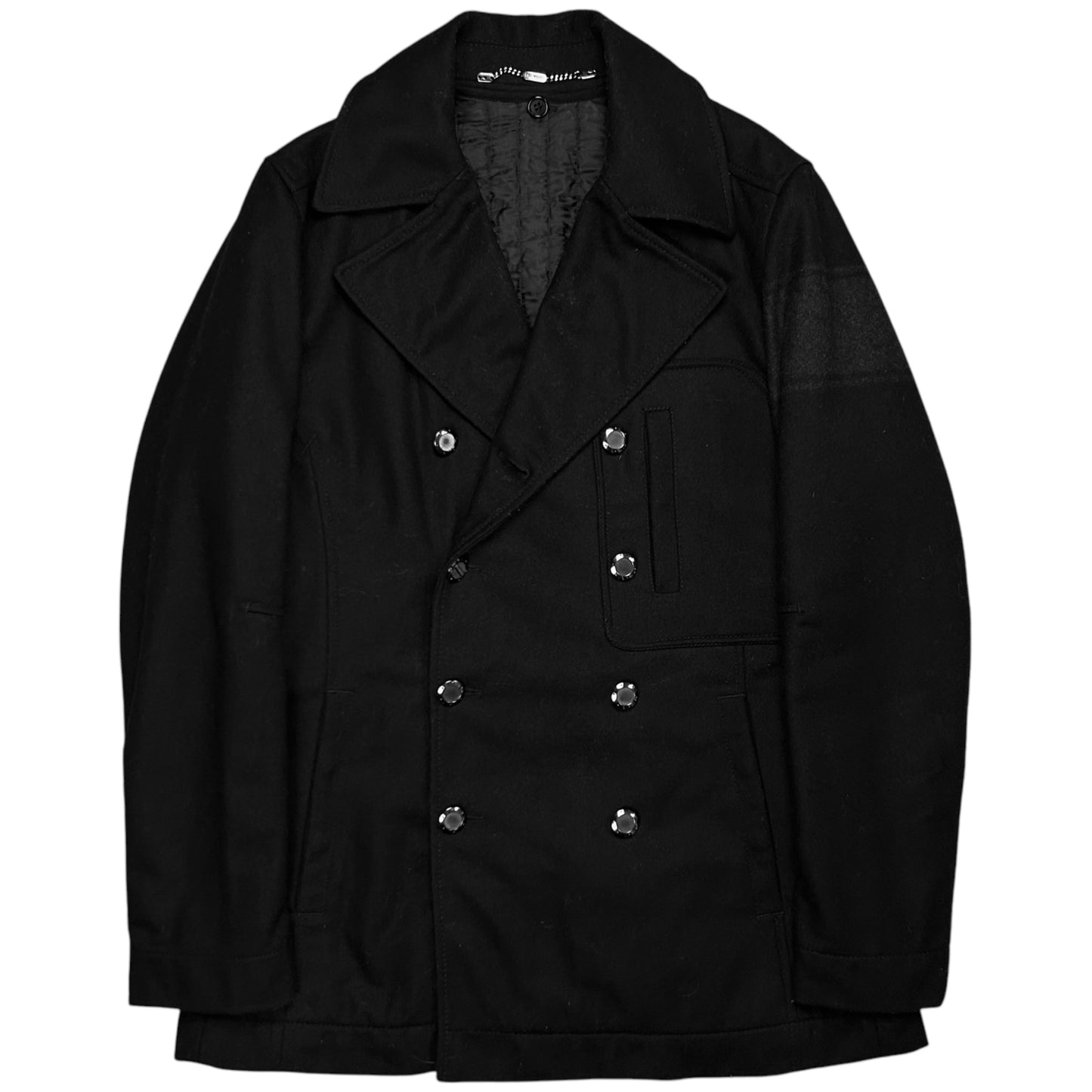 Dirk Bikkembergs Layered Double Breasted Wool Jacket