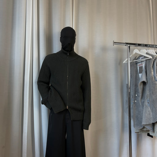 Maison Martin Margiela Heavy Rib Knit Zip Sweater - AW14