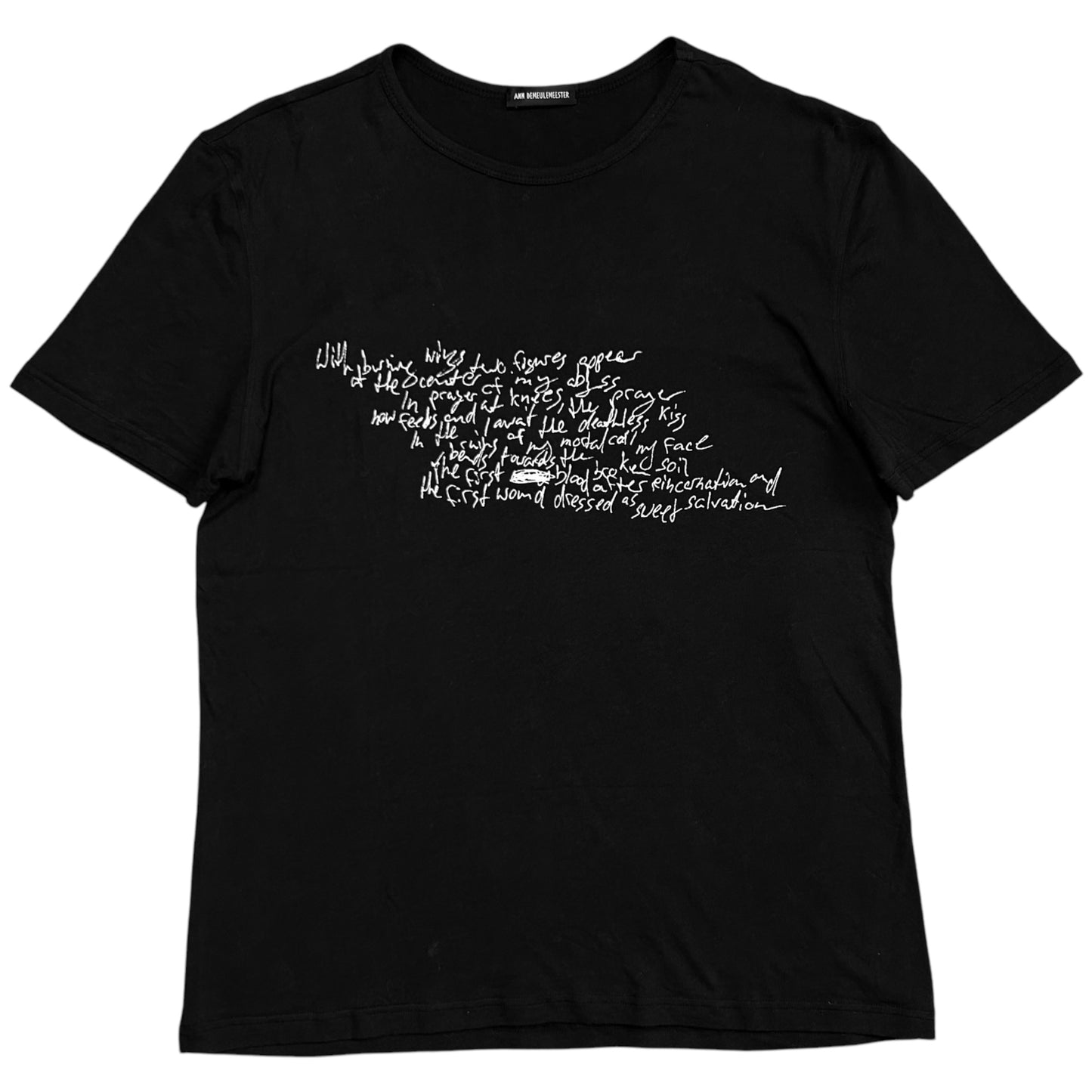 Ann Demeulemeester Poem Sample T-Shirt - SS24