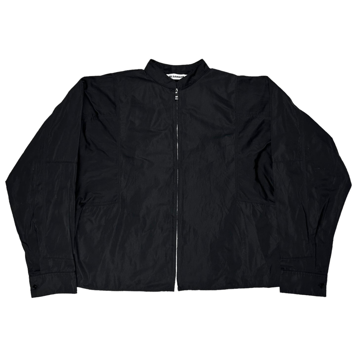 Jil Sander Cropped Pleated Back Bomber Jacket - SS17