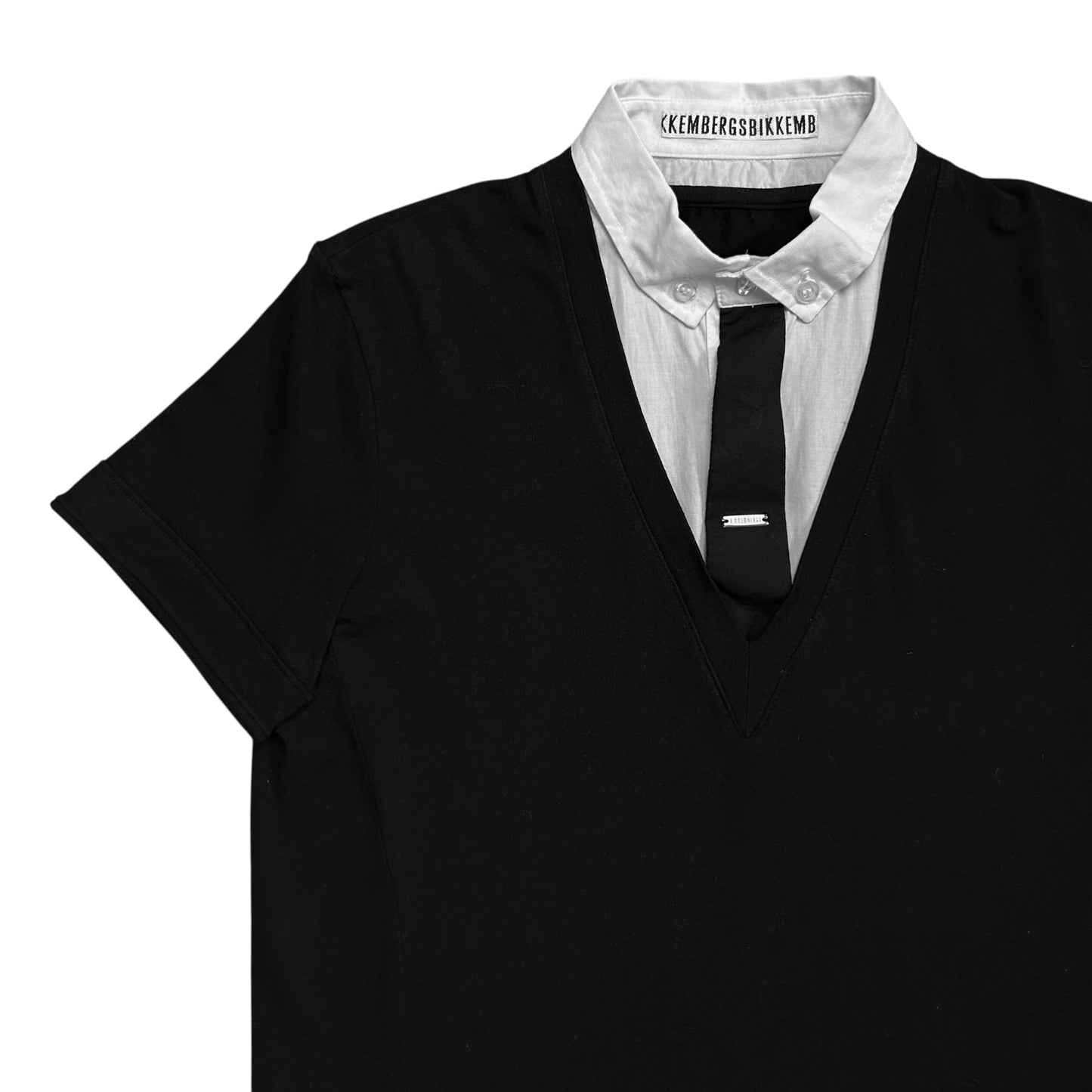Dirk Bikkembergs Hybrid Button Up Tie T-Shirt