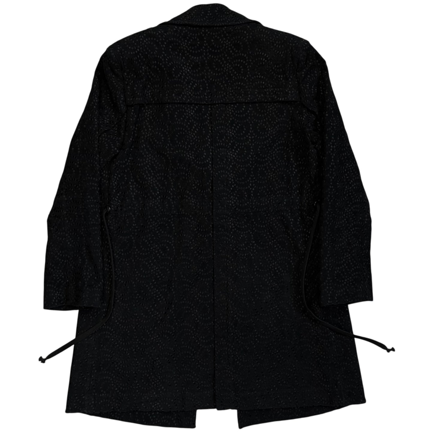 Ann Demeulemeester Embroidered Black Precision Coat - AW14