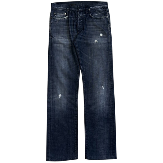 Dior Homme Distressed Indigo Slim Jeans - AW05