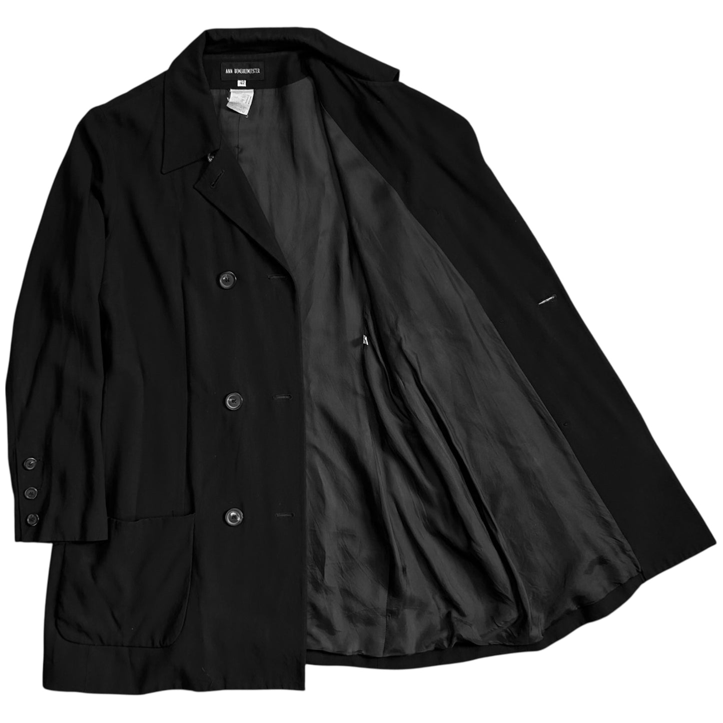 Ann Demeulemeester Double Breasted Fluid Rayon Coat - SS09