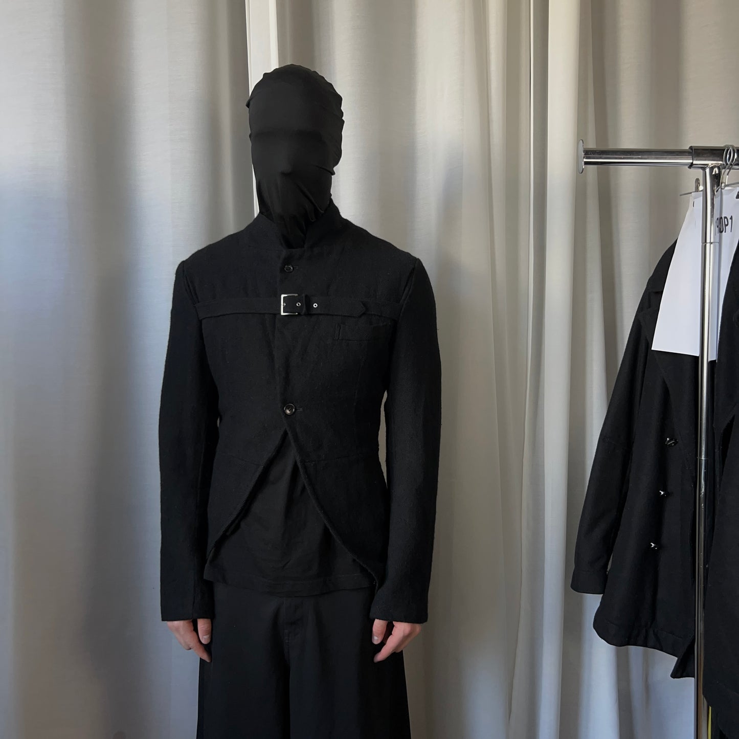Comme des Garcons Black Belted Tail Jacket - AW09