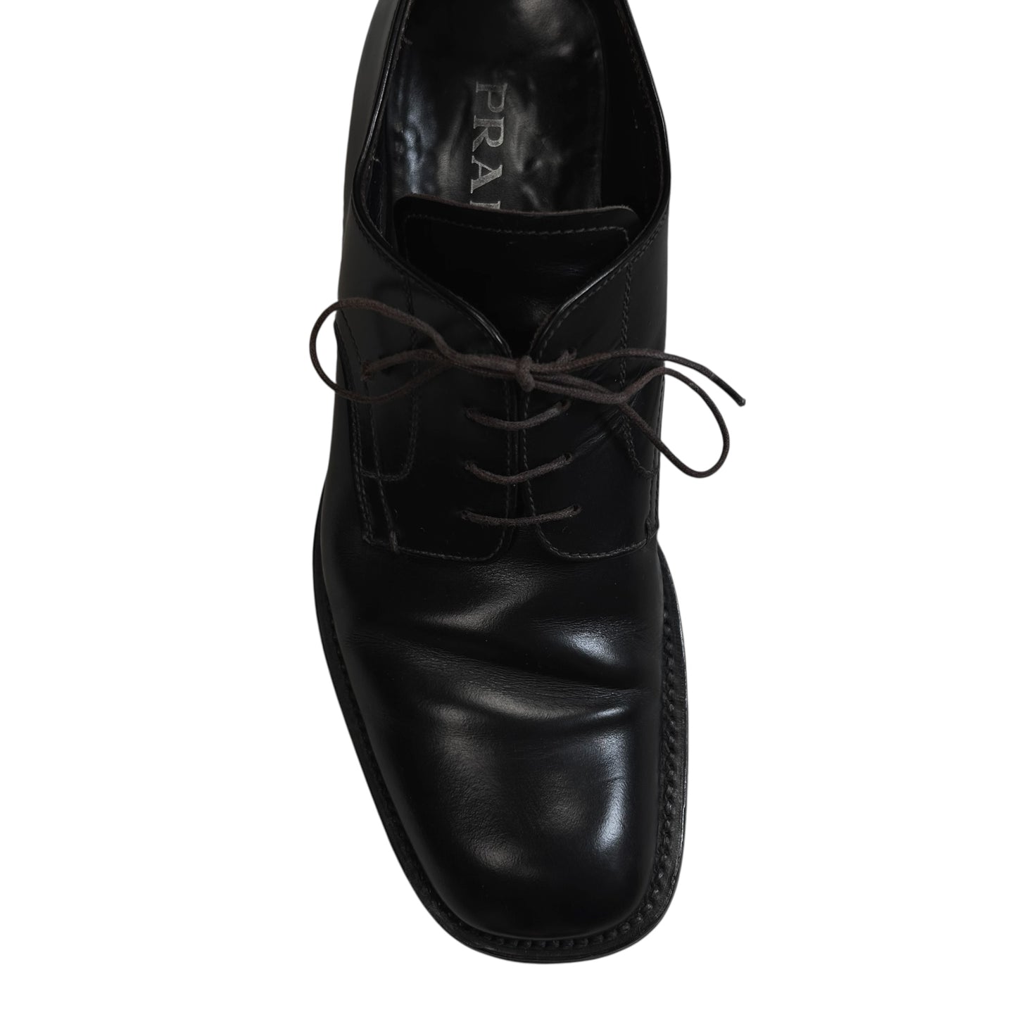 Prada Square Toe Classic Derbies