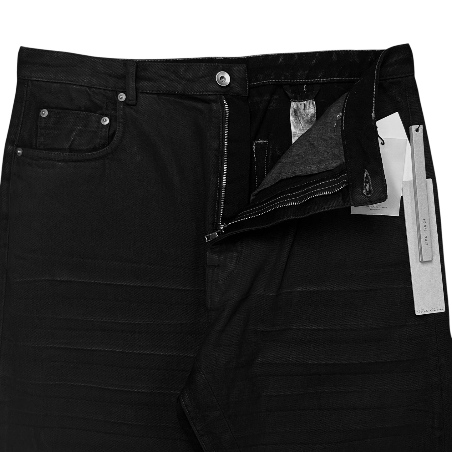 Rick Owens Waxed Geth Whiskers Jeans - SS24