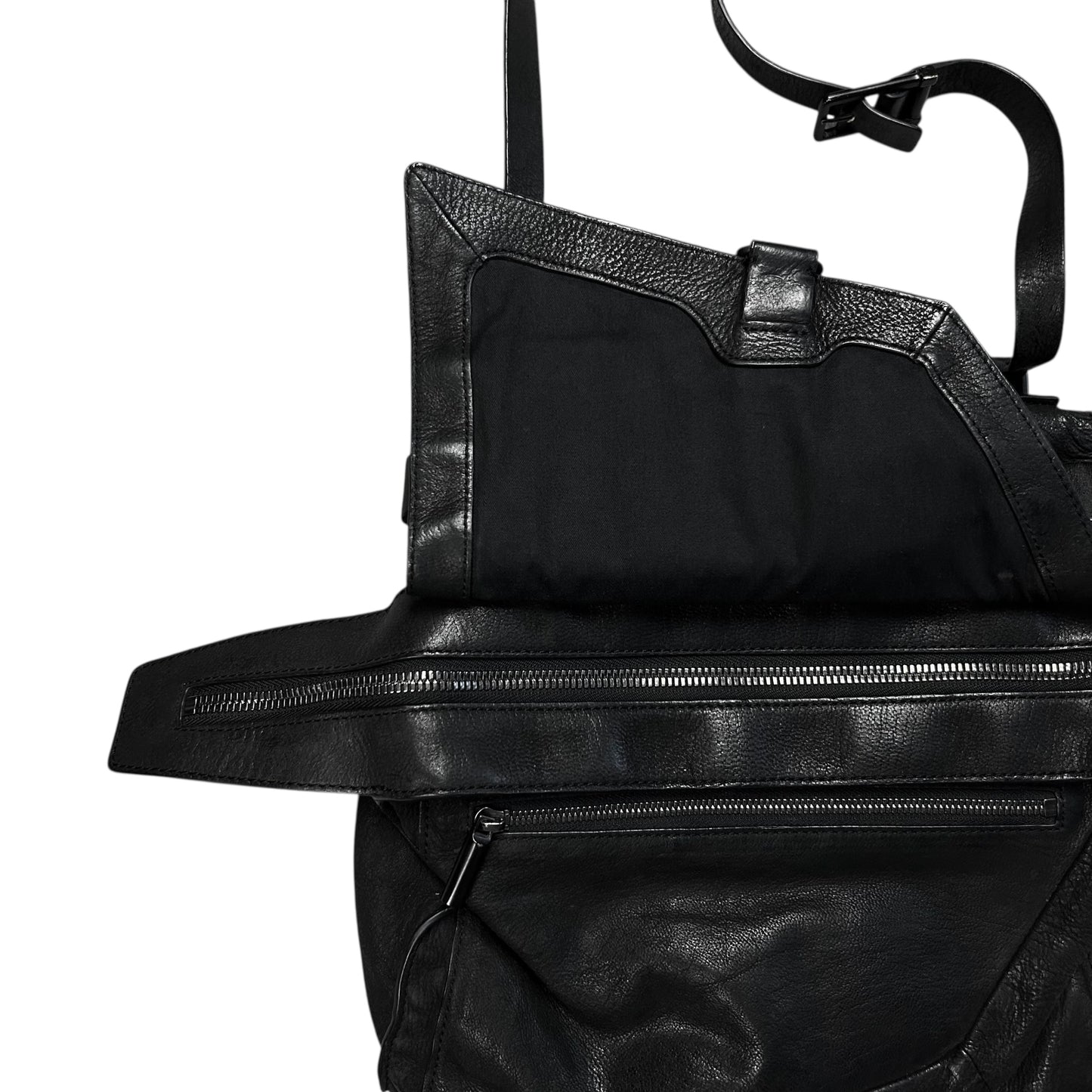 Helmut Lang Carabiner Asymmetric Leather Bag