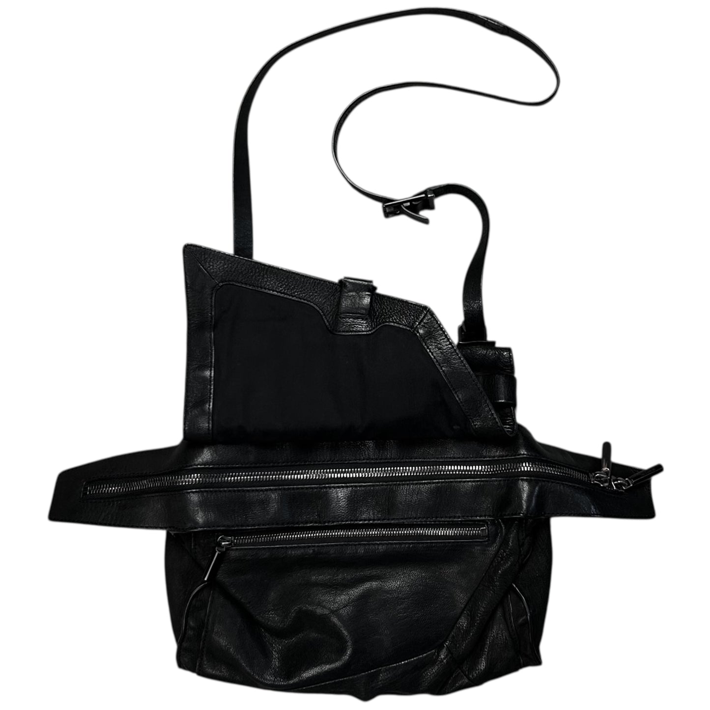 Helmut Lang Carabiner Asymmetric Leather Bag