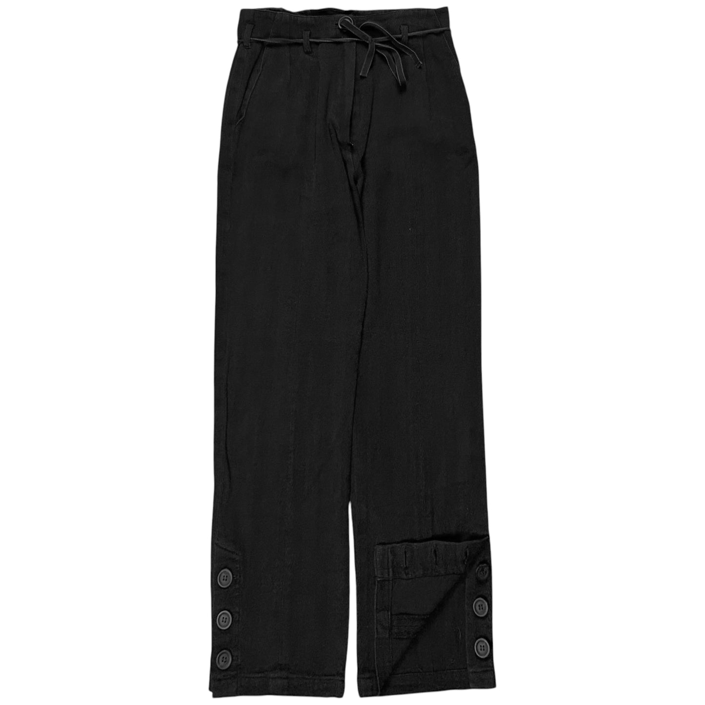Ann Demeulemeester Waist String Button Hem Capri Shorts - 90s