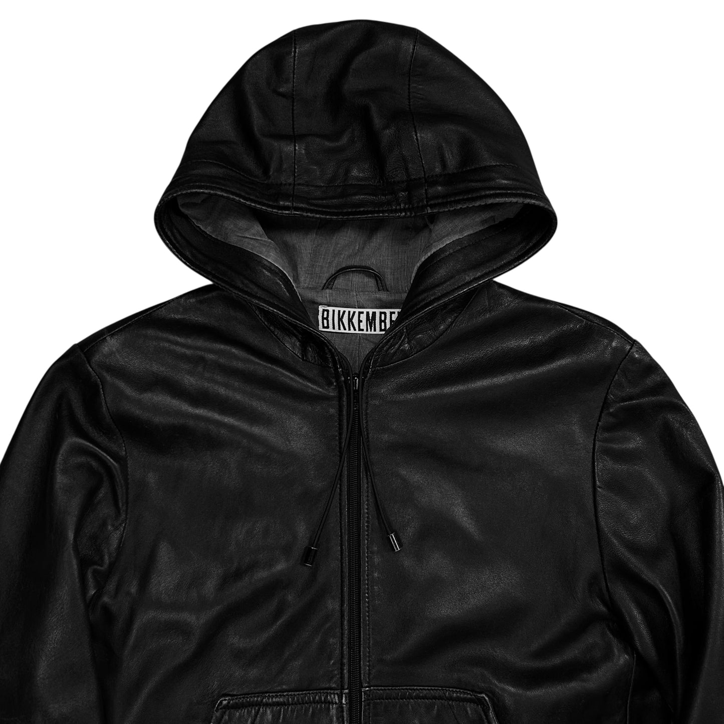 Dirk Bikkembergs Leather Zip Hoodie