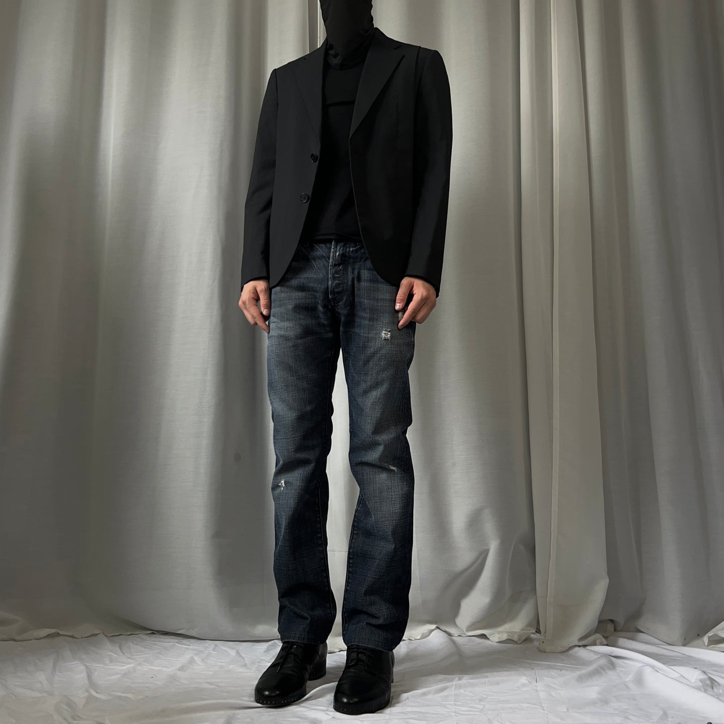Dior Homme Distressed Indigo Slim Jeans - AW05