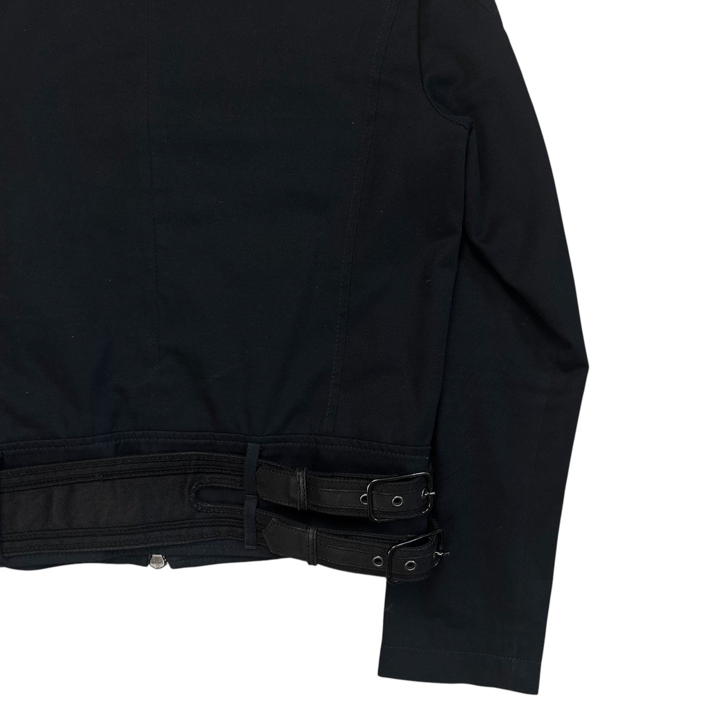 Dirk Bikkembergs Leather Belted Military Jacket