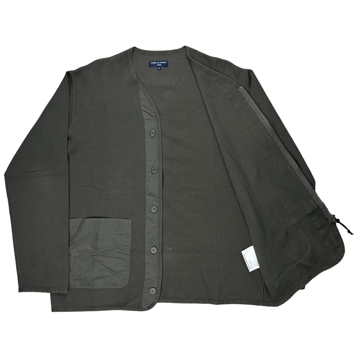 Comme des Garcons Homme Fleece Liner Zip Cardigan - SS22