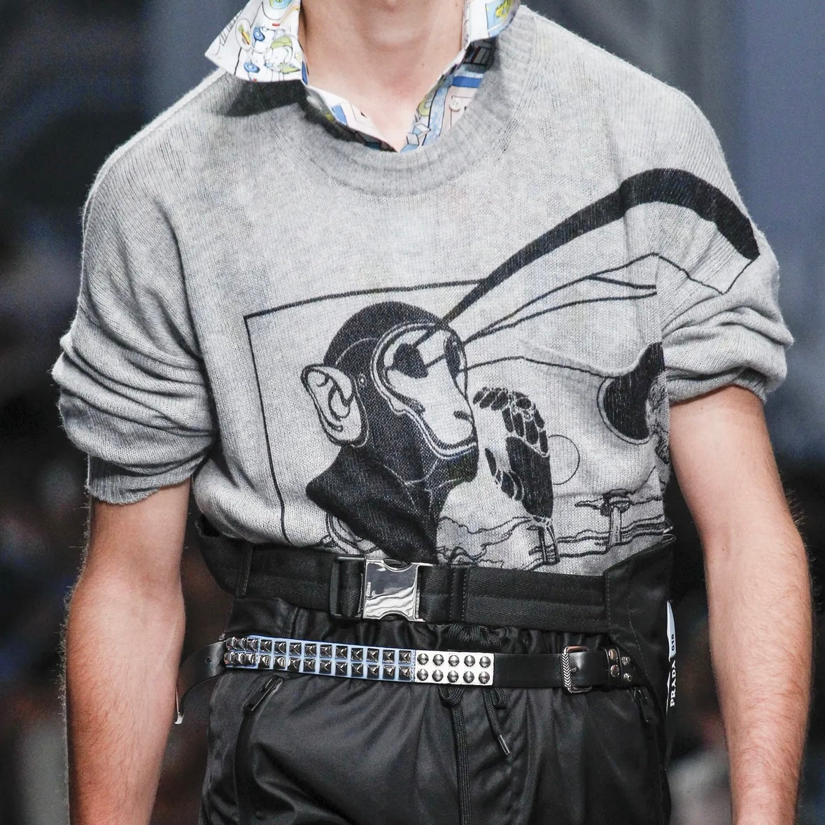 Prada Monkey Laser Cashmere Sweater - SS15