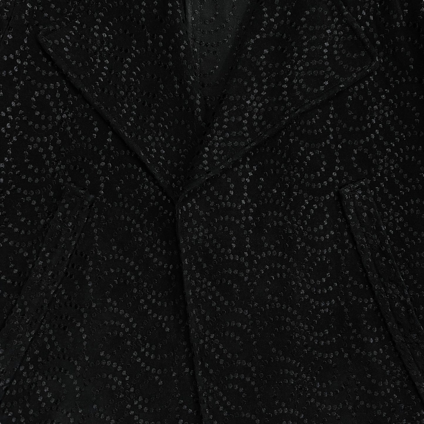 Ann Demeulemeester Embroidered Black Precision Coat - AW14