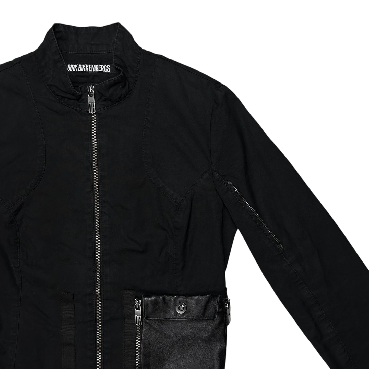 Dirk Bikkembergs Detachable Leather Pocket Work Jacket