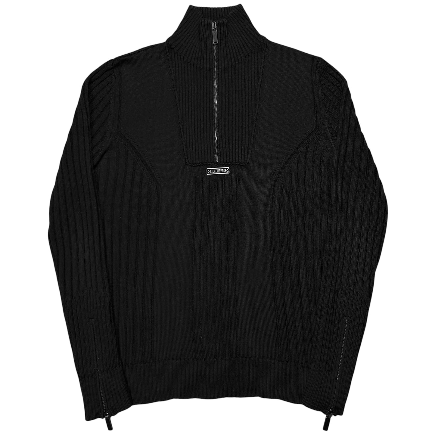 Dirk Bikkembergs Multi Rib Half Zip Sweater