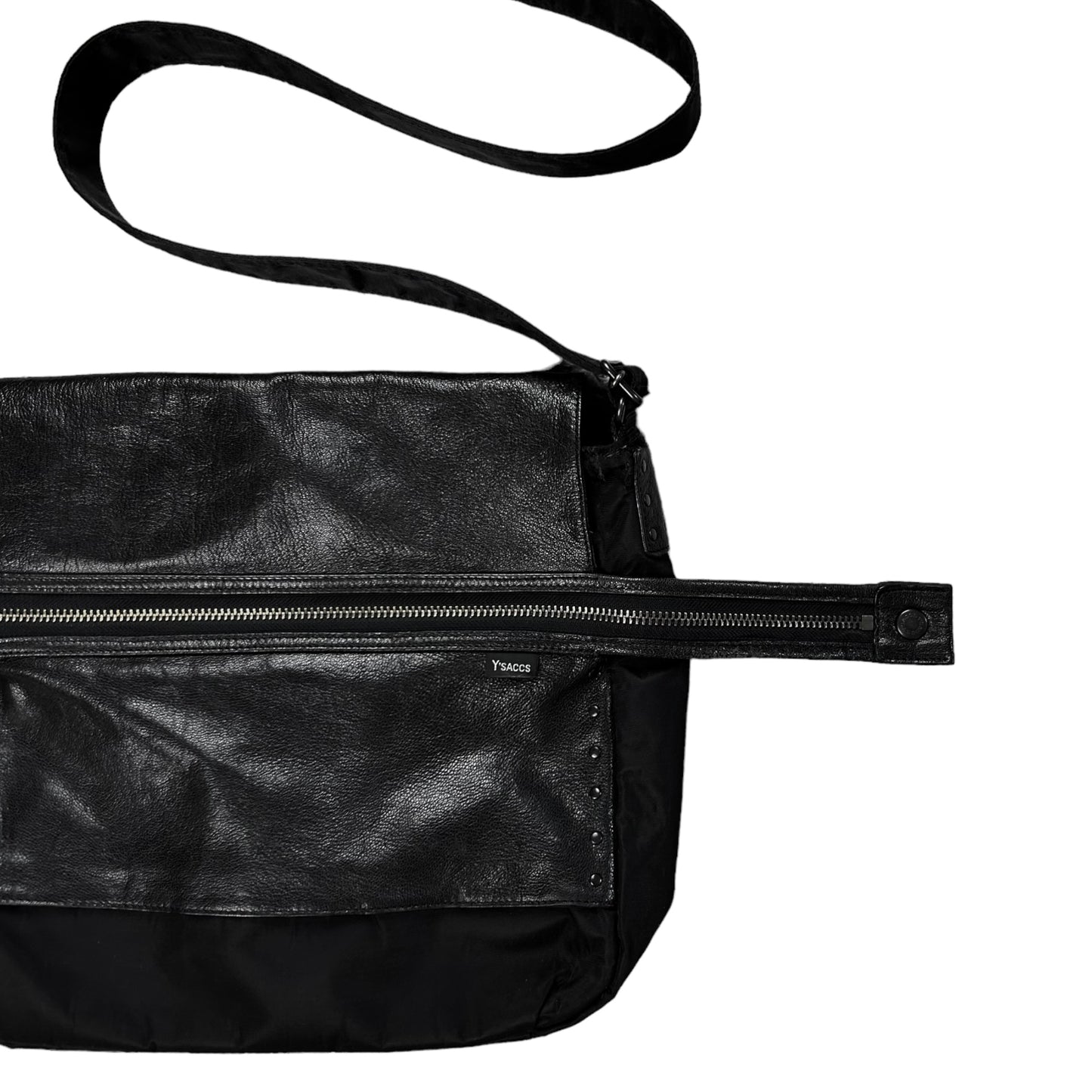 Y’Saccs Yohji Yamamoto Leather Flap Messenger Bag