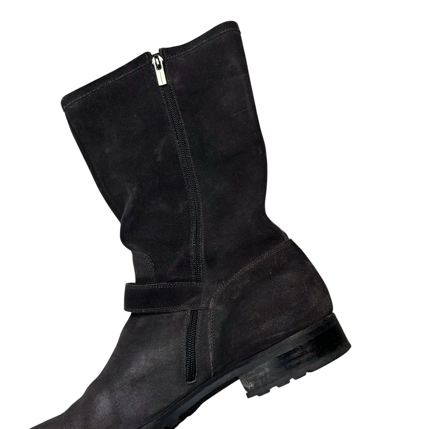 Jil Sander Dual Belted Suede Biker Boots - AW07