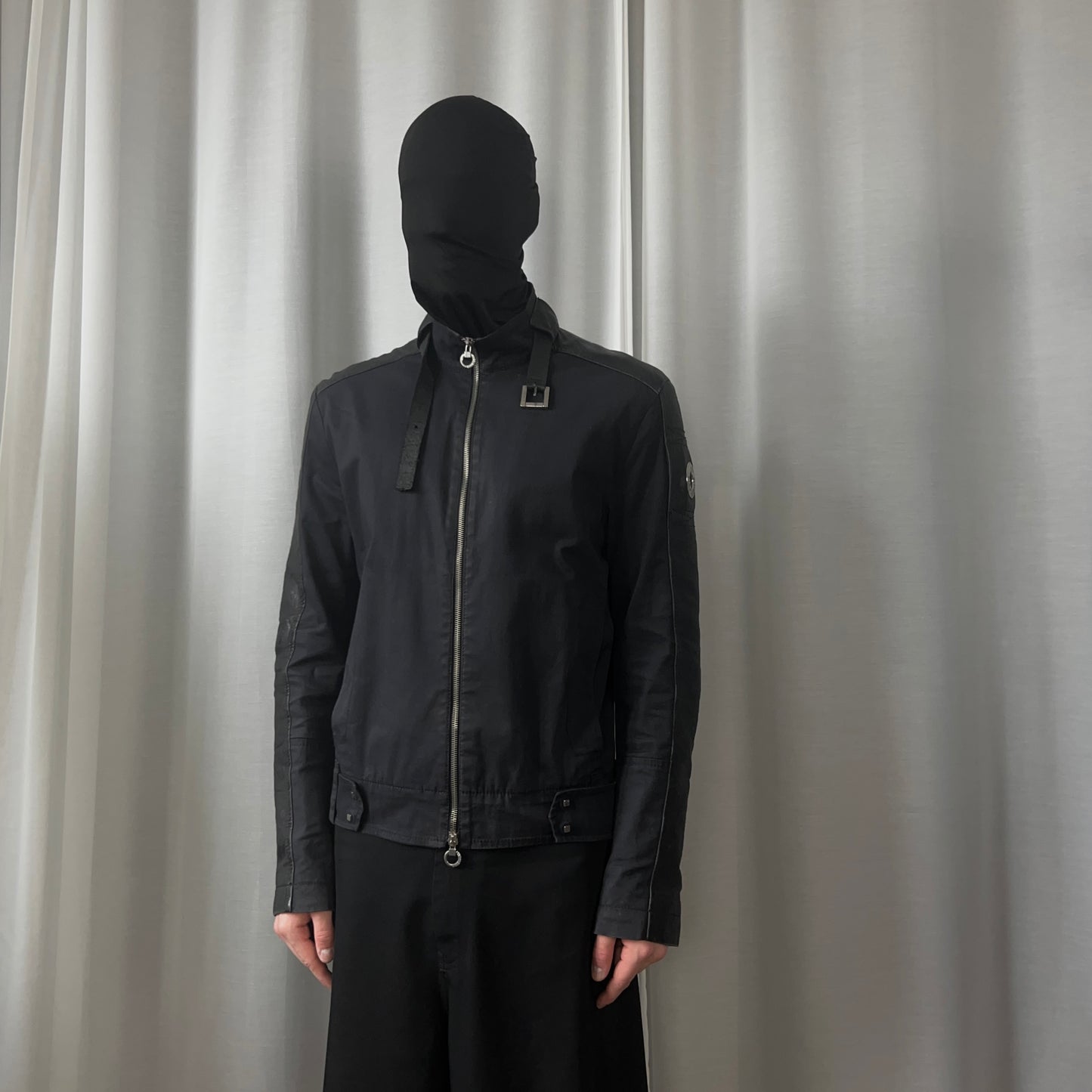 Dirk Bikkembergs Belted Moto Bomber Jacket