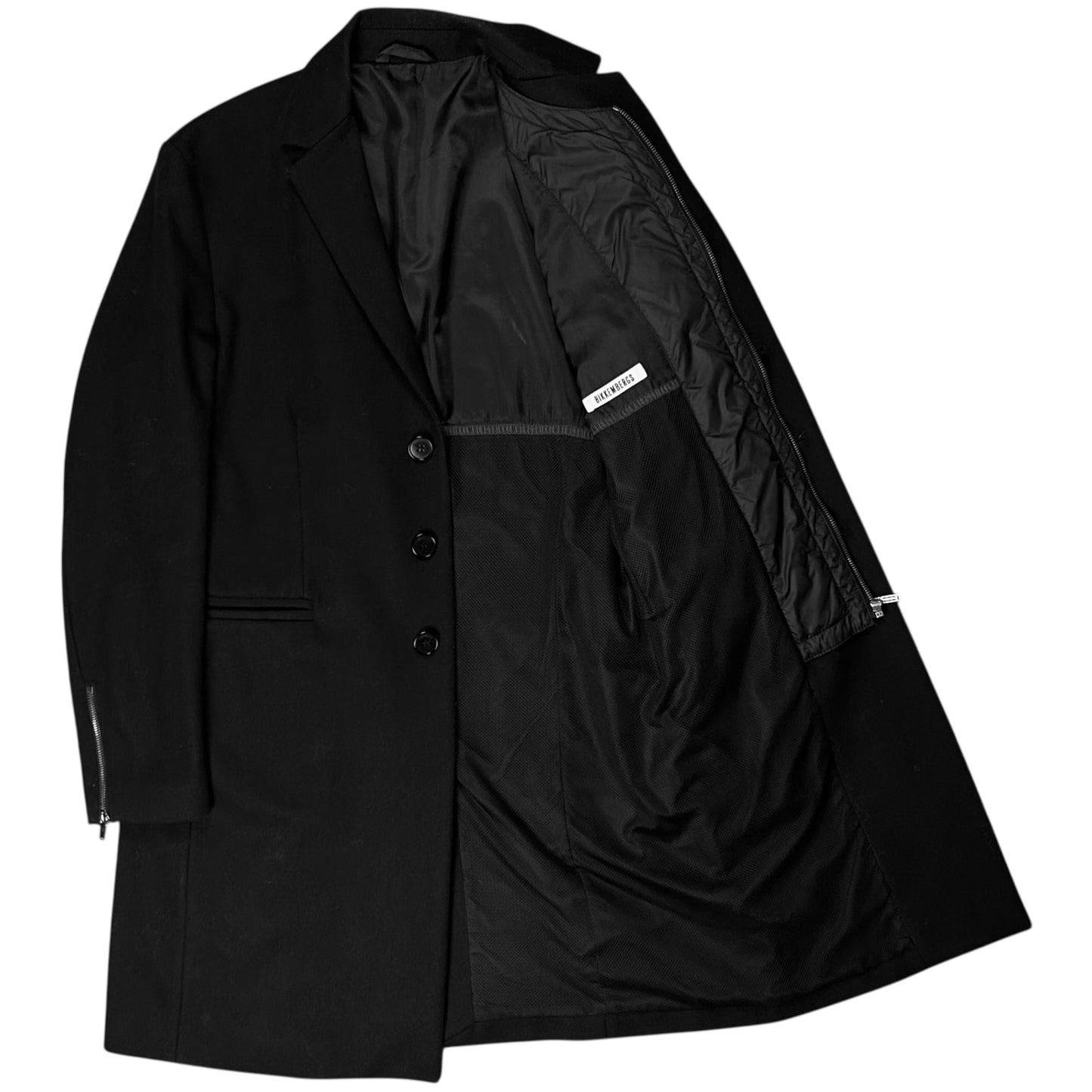 Dirk Bikkembergs L-Zip Wool Coat