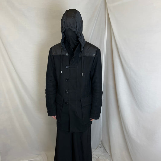 Dirk Bikkembergs Nylon Hood Duffle Wool Parka - AW10