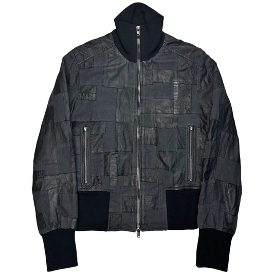Dirk Bikkembergs Patchwork Leather Flight Jacket