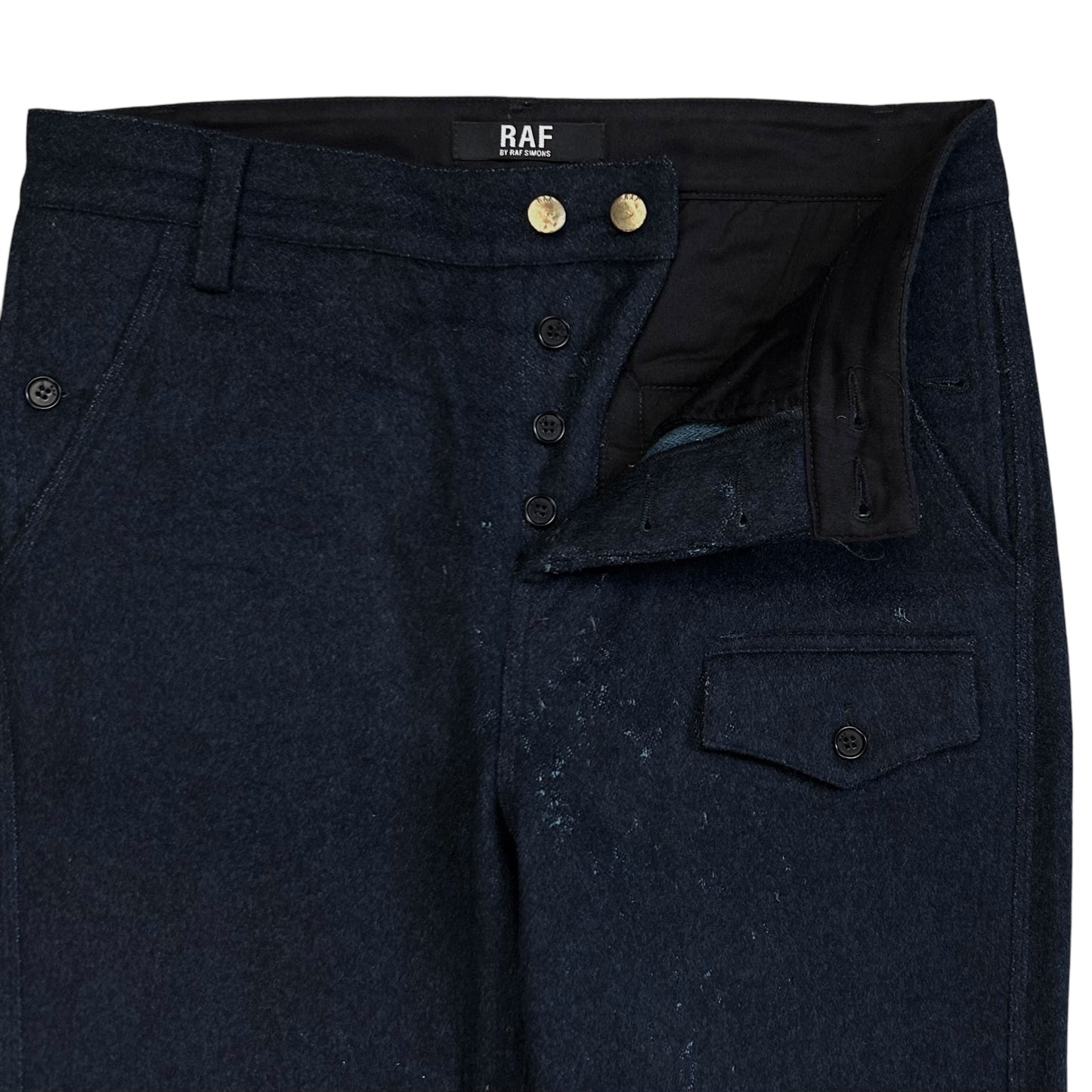RAF by Raf Simons Cargo Pocket Wool Pants - AW08